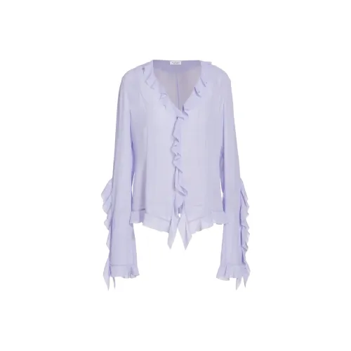 Acne Studios FW24 Шифон Рубашка Женская Светло-фиолетовая