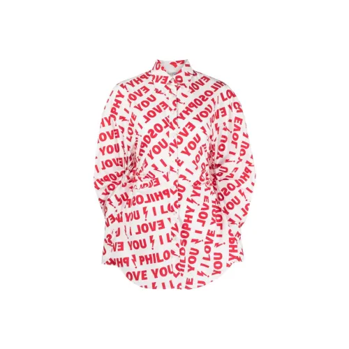 PHILOSOPHY DI LORENZO SERAFINI POPPY Красный Женские Рубашки