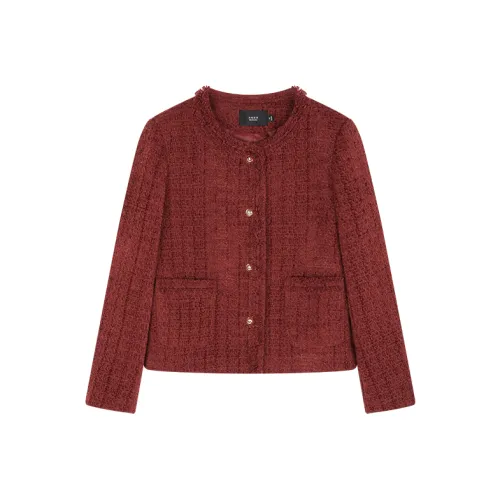 Mo Han Yi Mei Куртки и Пальто Женские Темно-Красный