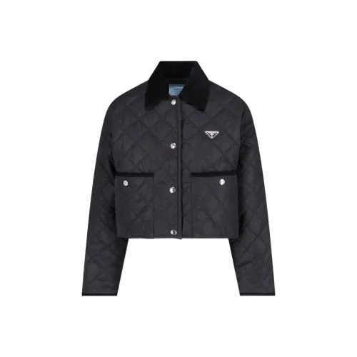 PRADA RE Нейлон SS24 Куртки и Пальто Женские Черный