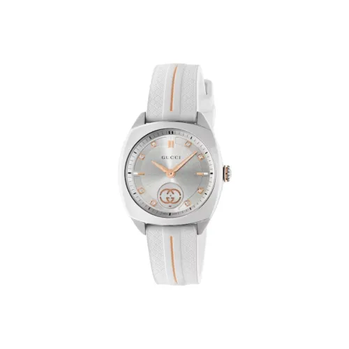 GUCCI Interlocking Collection Кварцевые часы резиновый ремешок 29 мм серебристый циферблат унисекс
