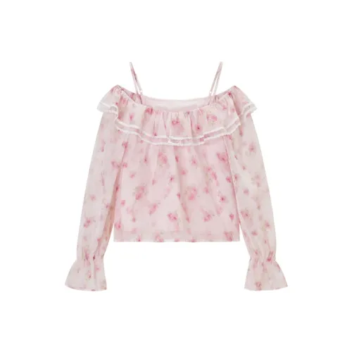 LEDIN Унисекс Принт Женские Шифоновые Рубашки