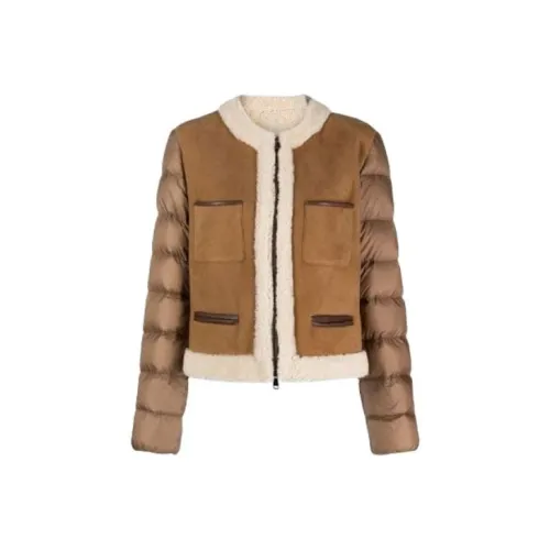 MONCLER Пуховик Женский Коричневый