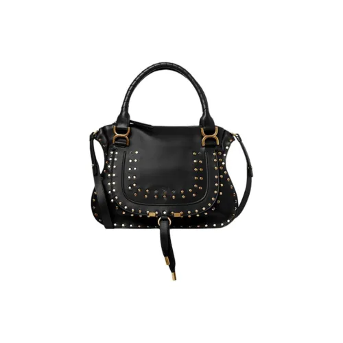 Chloe Marcie Smooth Calfskin Crossbody Bag Medium Women's Black