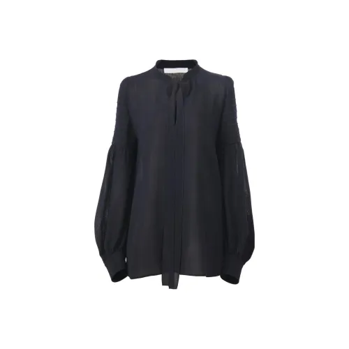 Chloe Галстук Туника Рубашка Женская Морской синий