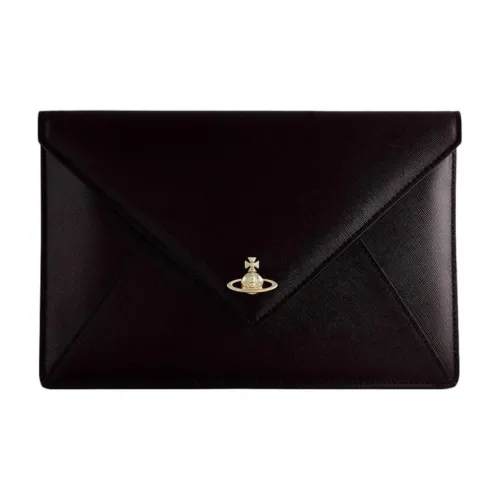 Vivienne Westwood Коровья кожа Конверт Сумка Клатч Женский Черный