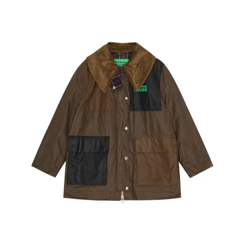GANNI X Barbour Co Бренд Свет Чайный Умбровый Женские Куртки