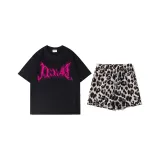 Леопардовый принт, шорты + черный гипсофил, призрачный