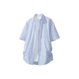 Светло-голубой, белый, полосы