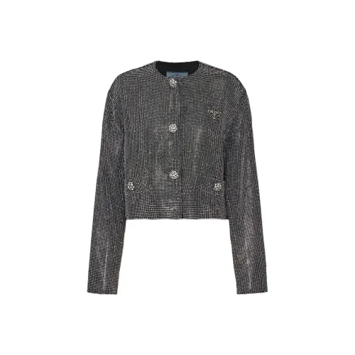 PRADA Куртка Holiday Женская Серого цвета