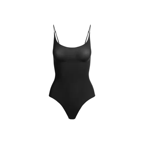 SKIMS Прозрачный Бесшовный Стринг Комбинезон BODYSUIT Женский Onyx Onyx