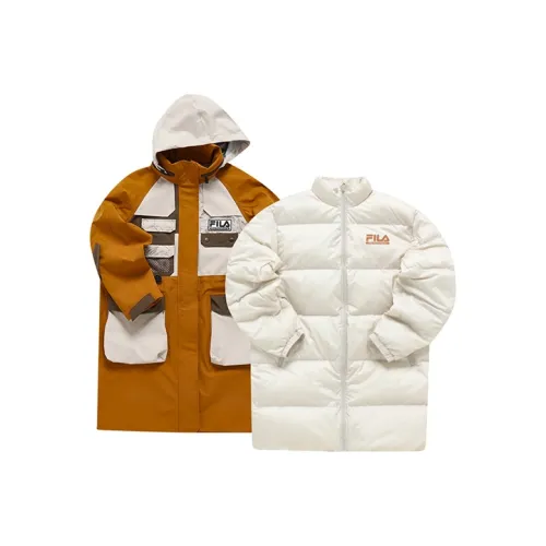 FILA FUSION FILA FUSION Hakusan l collaboration Collection Пуховик Зимний Женские Туманный Коричневый