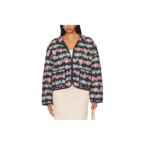 FREE PEOPLE Куртки и Пальто Женские Синие