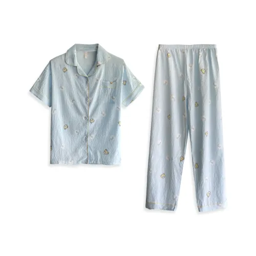 WANANNI Пижамный комплект женский светло-синий