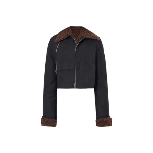 Self Who Куртки Пальто Женские Теплый Коричневый Флис