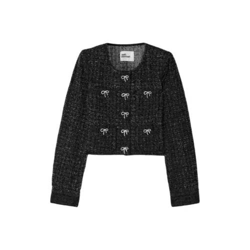 Self Портрет Куртки Пальто Женские Черный