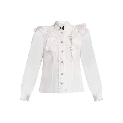 Zimmermann Crush FW24 Рубашка Женская Белая