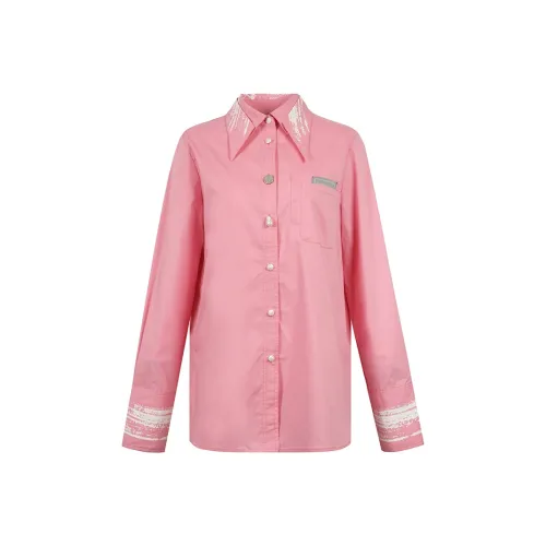 Valeria Obbaco Розовые Унисекс Рубашки