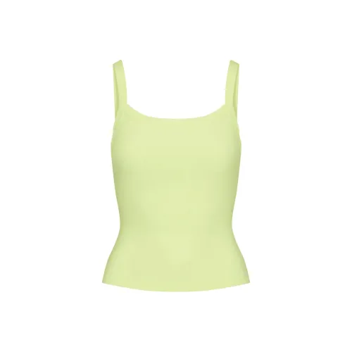 SKIMS Мягкий Lounge Scoop Шея Танк Топ на бретелях Женские Lemonade Лимон