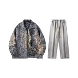 Set (Blue Top + Light Blue Jeans)  
Комплект (Синий топ + Светло-синие джинсы)