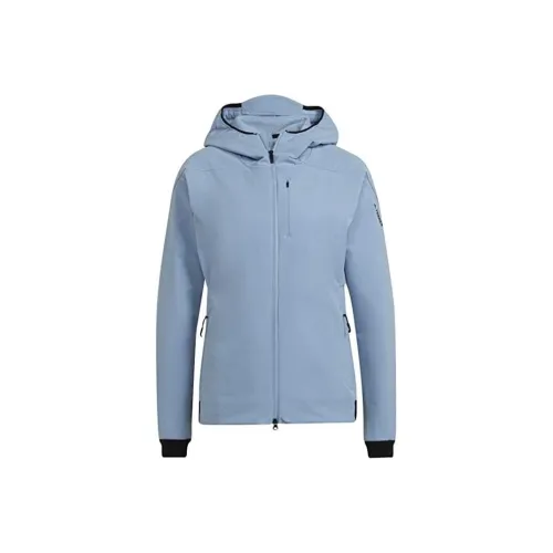 Adidas Небесно-голубые Женские Куртки