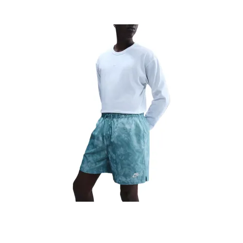 Nike Club Повседневные шорты Мужские Деним Бирюзовый Психоделический Синий