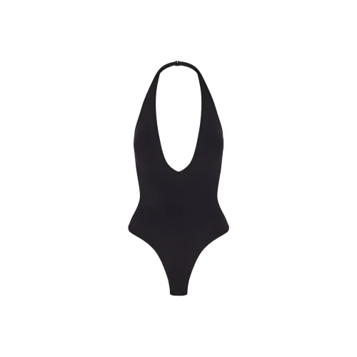 SKIMS Бесшовный Sculpt Deep Plunge Стринг BODYSUIT Комбинезон Женские Onyx Onyx