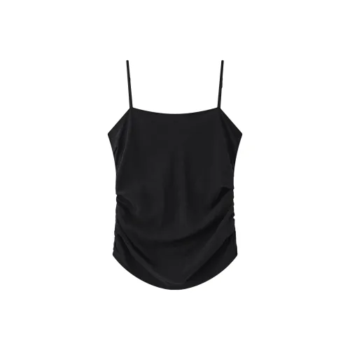 THE SEA LIFE Топ на бретелях Женский Черный Маг