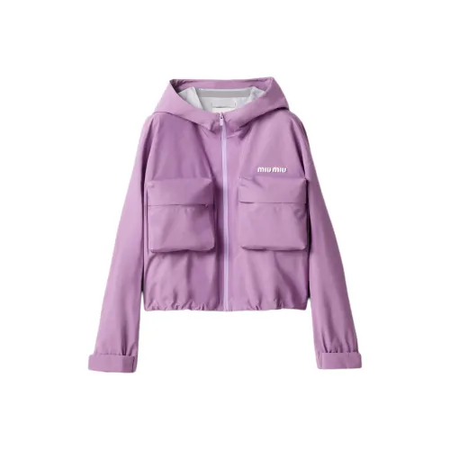 MIU MIU FW24 Куртки и Пальто Женские Лиловый