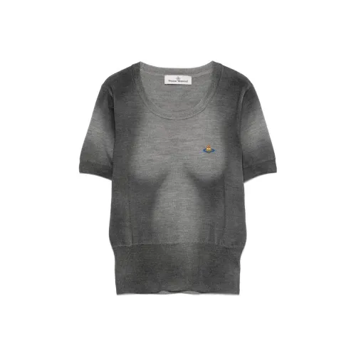Vivienne Westwood Женские футболки черно-серого цвета