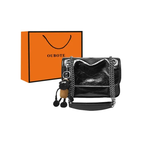 OUBOTE Сумка через плечо из коровьей кожи женская Midnight Black