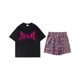 Фиолетовые шорты + черный гипсофил призрачный