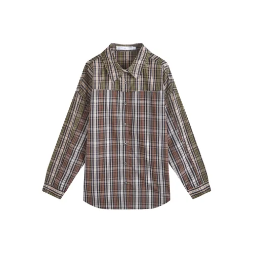 Fun Brown Women's Shirts Веселье Коричневые Женские Рубашки