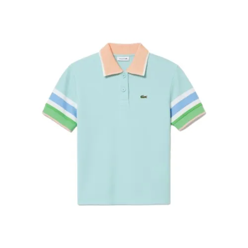 Поло LACOSTE Collaboration Женское Бирюзовый Синий