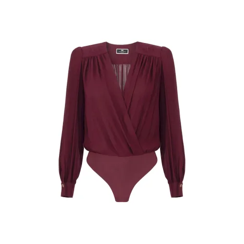 Elisabetta Franchi SS24 Комбинезон Женский Бордовый Красный