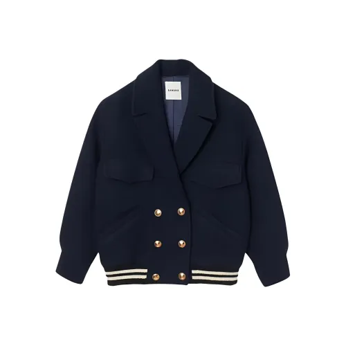 Sandro Куртка Женская Темно-синяя