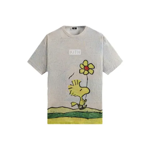 KITH X PEANUTS Woodstock Комикс Винтаж T Рубашка Мужской Мел