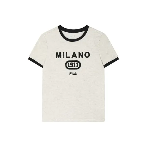 FILA MILANO Итальянская роскошная спортивная коллекция Рубашка Женская Светлый хаки Фотиния Серый