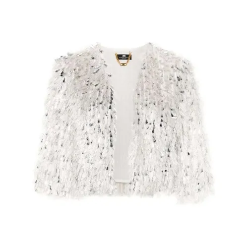 Elisabetta Franchi SS24 Куртки Пальто Женское Серебристое