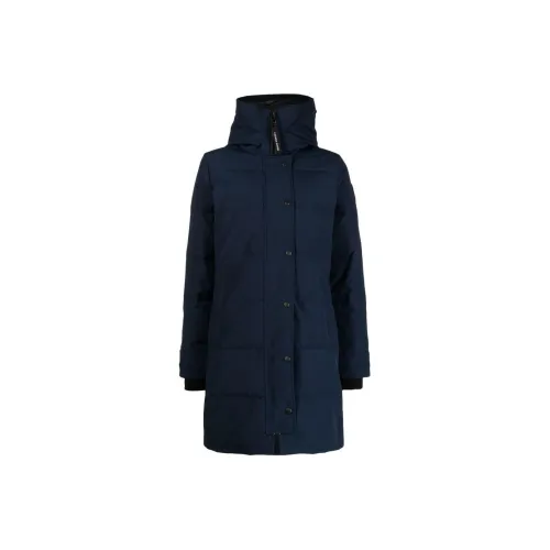 Canada Goose Shelburne Series Женские пуховики темно-синего цвета