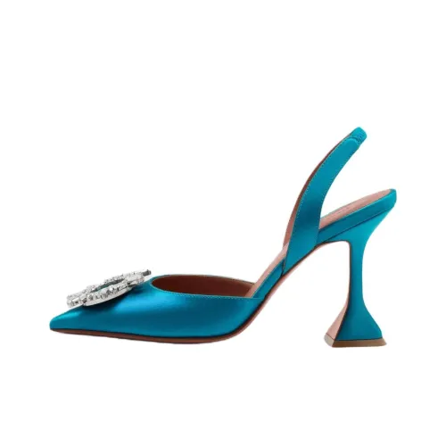 AMINA MUADDI Begum Нестандартный каблук Высокие каблуки 9,5 см Женские Павлин Синий