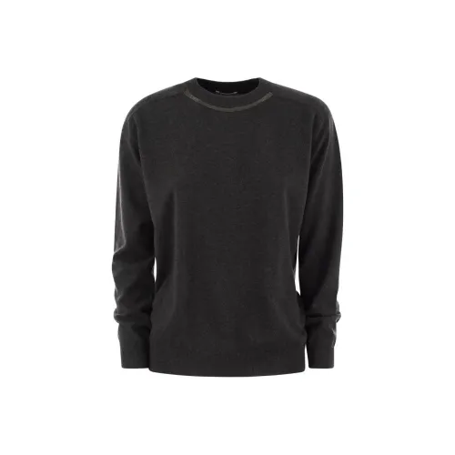 Brunello Cucinelli Серый Женские Кашемировые Свитеры