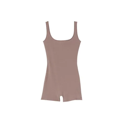 Victoria's Secret Розовый Основа Хлопок Комбинезон ONESIE Ледяной Кофе Комбинезон Женские Ice Coffee