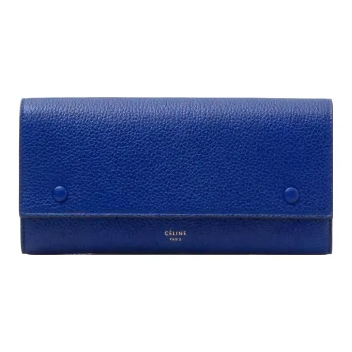CELINE Натуральная кожа Кошелек Стандартный Женский Синий