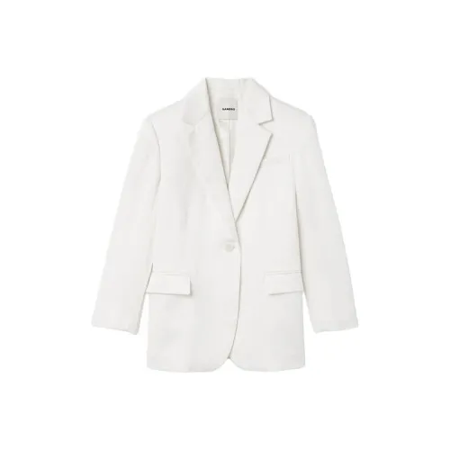 Sandro Tailored Куртка Куртки Пальто Женская Белая