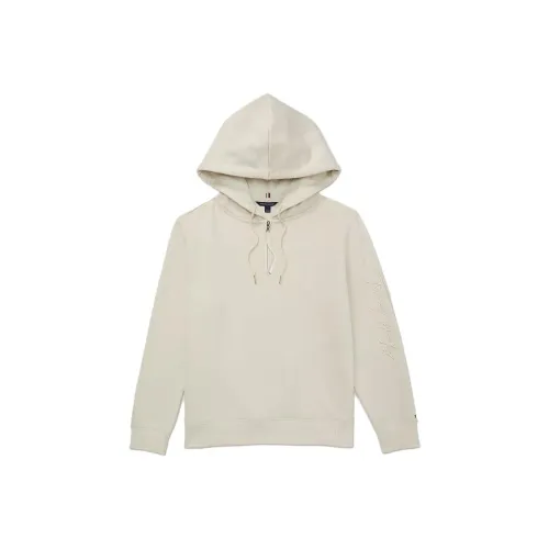 Tommy Hilfiger Signature Hoodie Tops Песочный хаки Свитшот Женские Хаки