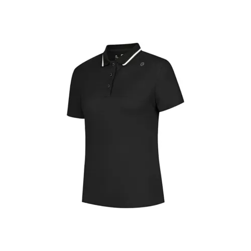 QIAODAN Поло Женское Черное