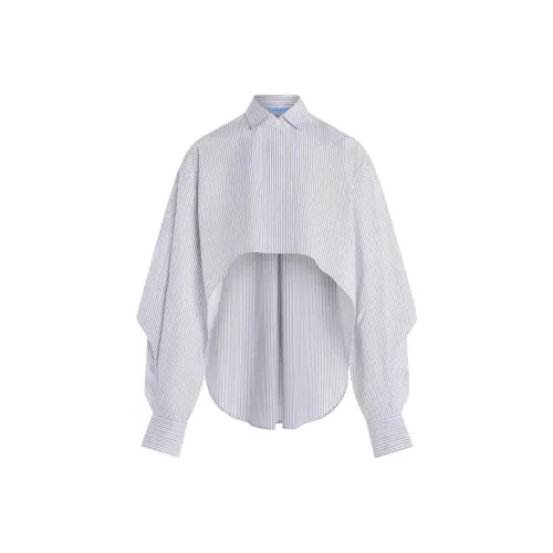 Mugler Черно-белые полосы Женские Рубашки