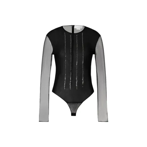 Genny Комбинезон с центральным корпусом и стразами женский черный