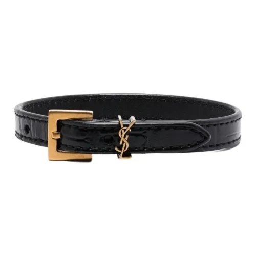SAINT LAURENT Кожа Наручные повязки Женские Черный